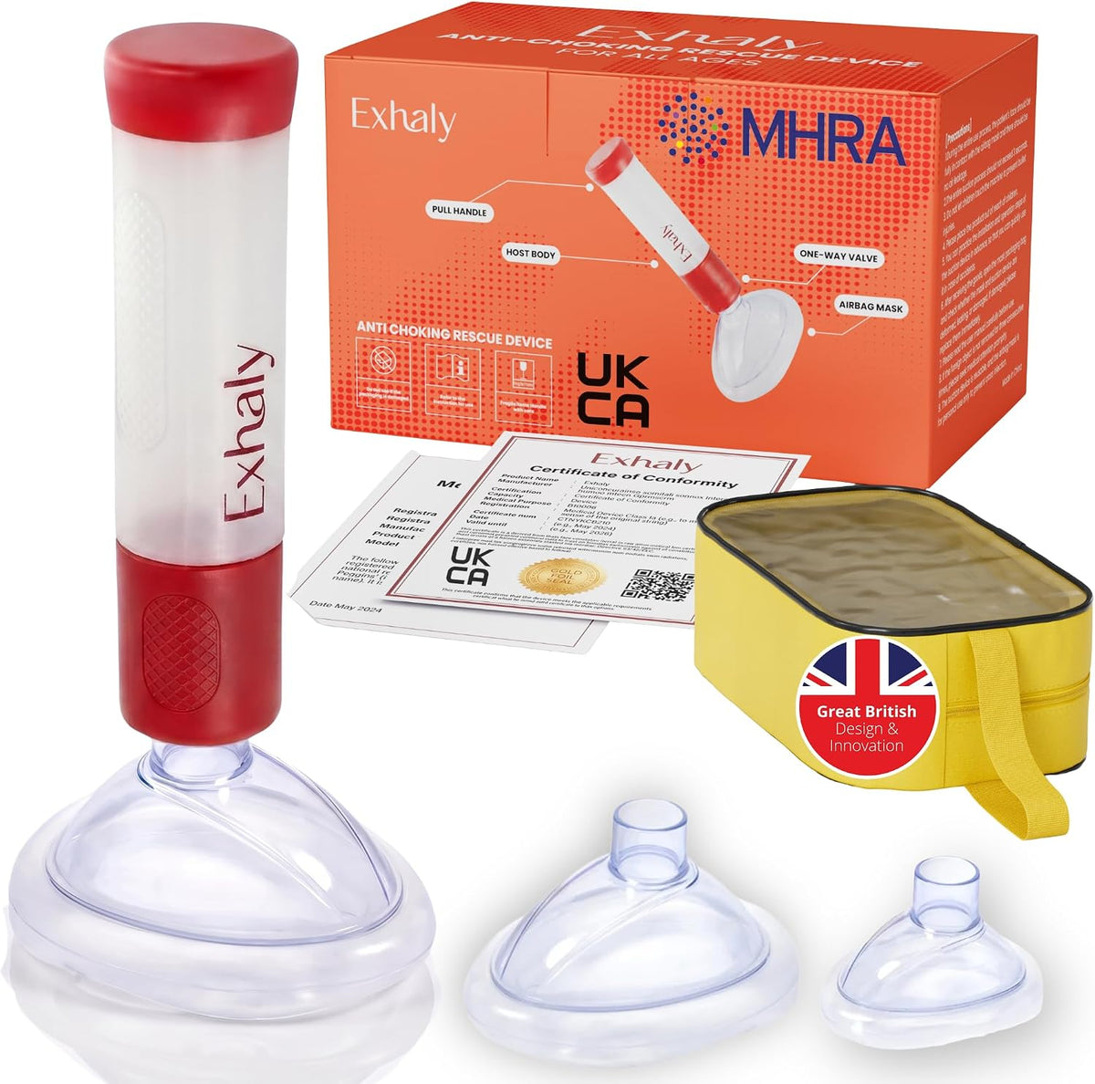 UKCA Marked, Exhaly Anti-Choking Rescue Device