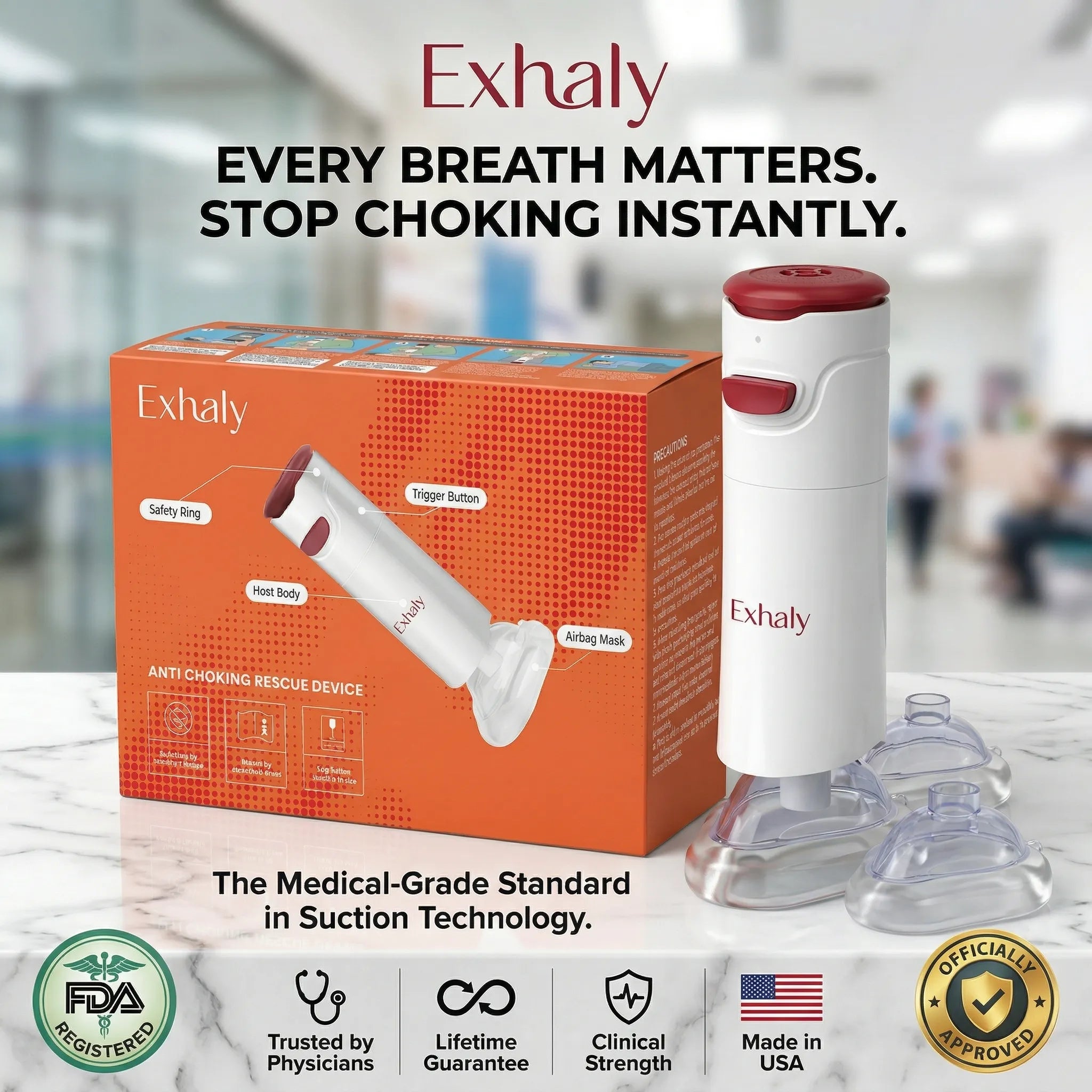 Exhaly Automatic Anti-Choking Rescue Device